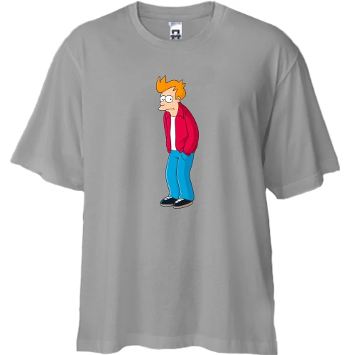 Футболка двонитка Oversize, Білий, з Фраєм з Футурами