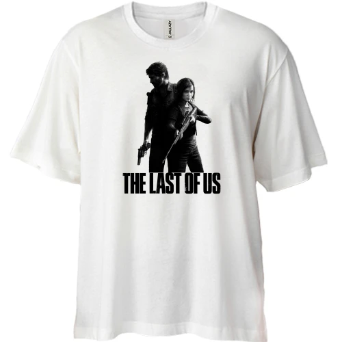 Футболка двунитка Oversize, Белый, The Last of Us (BW)