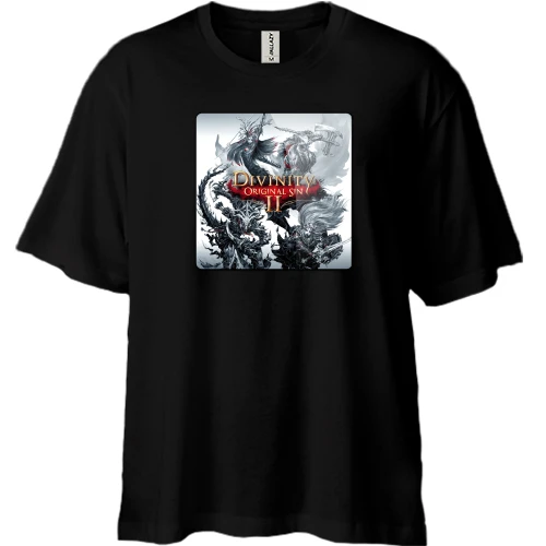 Футболка двунитка Oversize, Черный, Divinity Original Sin