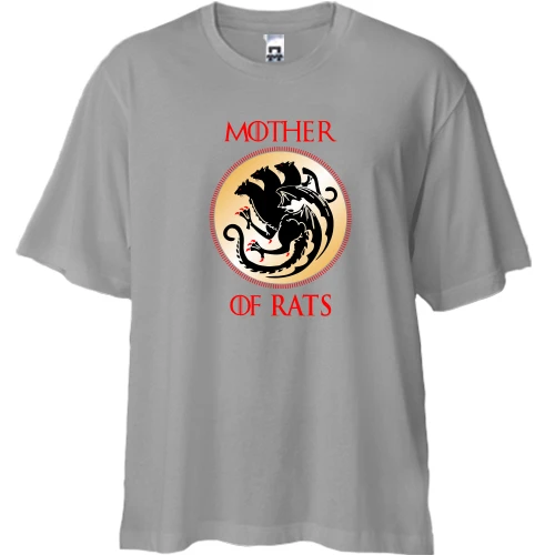 Футболка двунитка Oversize "Mother of rats"