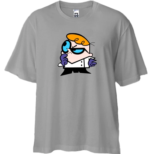 Футболка двунитка Oversize с Декстером (мультфильм)