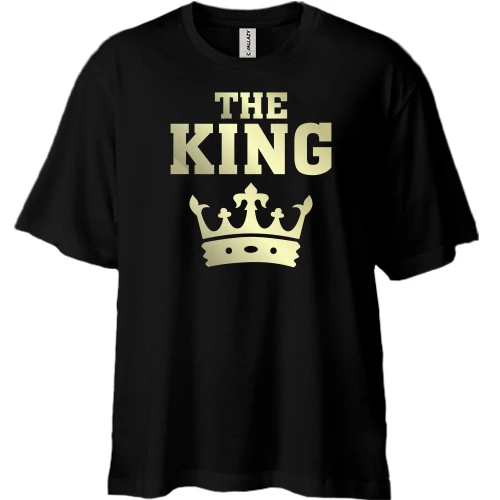 Футболка двунитка Oversize, Черный, The King