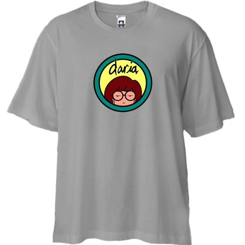 Футболка двунитка Oversize, Серый, Daria