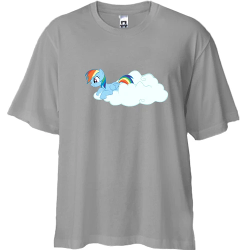 Футболка двунитка Oversize, Белый, My little pony