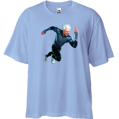 Футболка двонитка Oversize, Синій, зі Ртуттю (x-men)