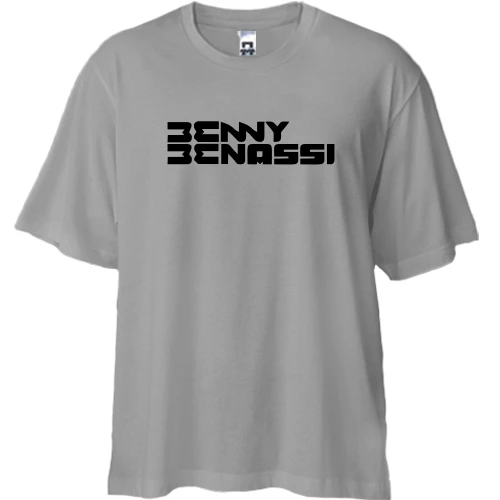 Футболка двонитка Oversize, Сірий, Benny Benassi