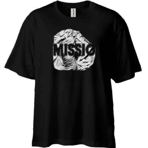 Футболка двунитка Oversize, Черный, MISSIO