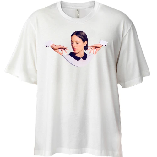 Футболка двунитка Oversize, Белый, Jain