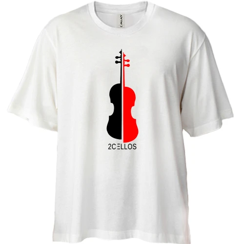 Футболка двунитка Oversize, Белый, 2 CELLOS