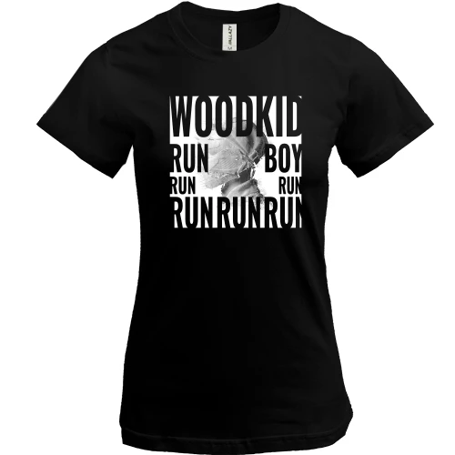 Жіноча футболка, Чорний, Woodkid - Run boy