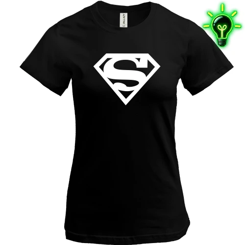 Женская футболка Superman (glow)