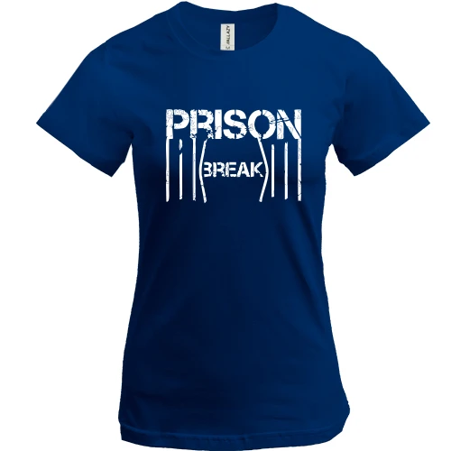 Женская футболка, Синий, Prison Break logo