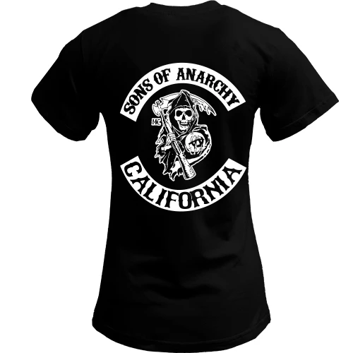 Женская футболка, Черный, Sons of Anarchy California