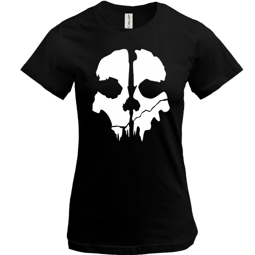 Жіноча футболка, Чорний, CoD Ghosts (Skull)