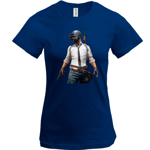 Жіноча футболка, Синій, PUBG boy