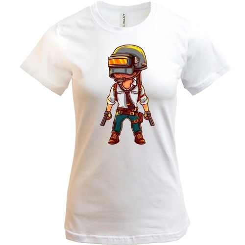 Жіноча футболка, Синій, PUBG boy (арт)