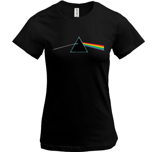 Женская футболка, Черный, Pink Floyd - Dark Side of the Moon