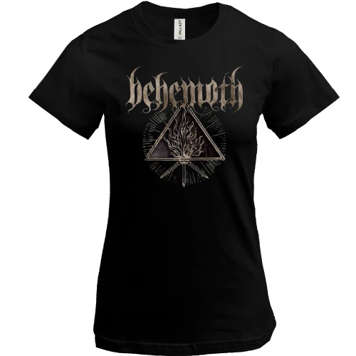 Женская футболка, Черный, Behemoth (fire)