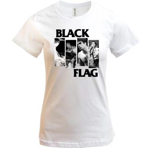 Женская футболка, Белый, Black Flag (группа)