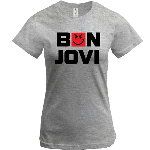 Женская футболка, Серый меланж, Bon Jovi - Have a Nice Day (2)