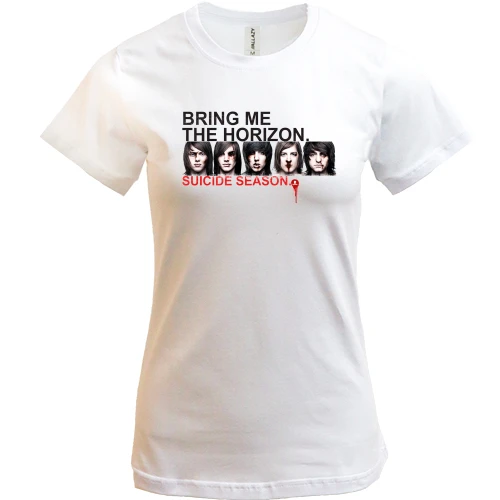 Женская футболка, Белый, c Bring me the horizon - Suicide Season (3)