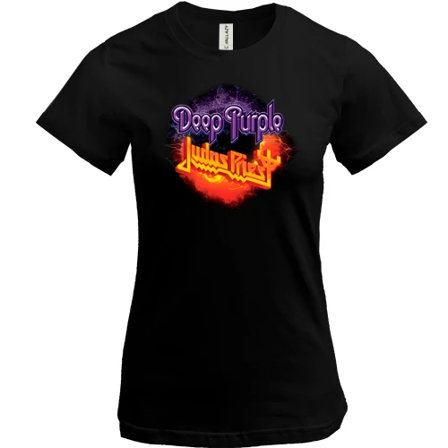 Женская футболка, Черный, Deep Purple - Pries