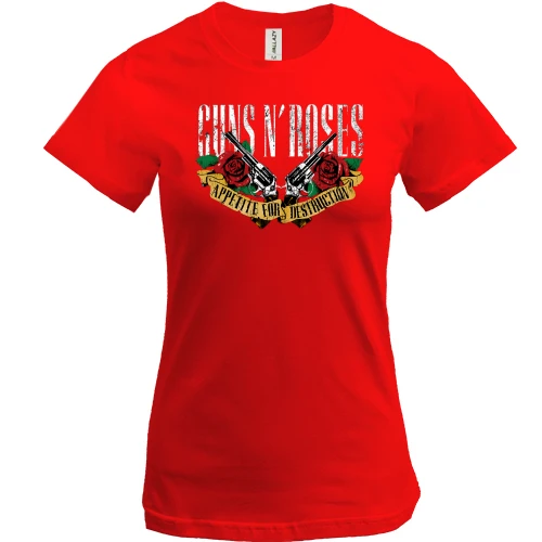 Жіноча футболка, Червоний, Guns N’ Roses