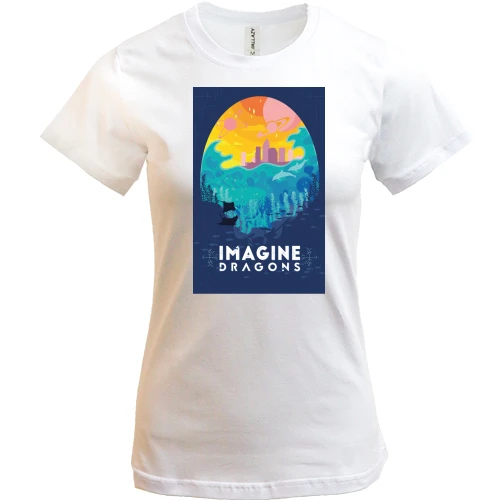 Женская футболка, Белый, Imagine Dragons Future