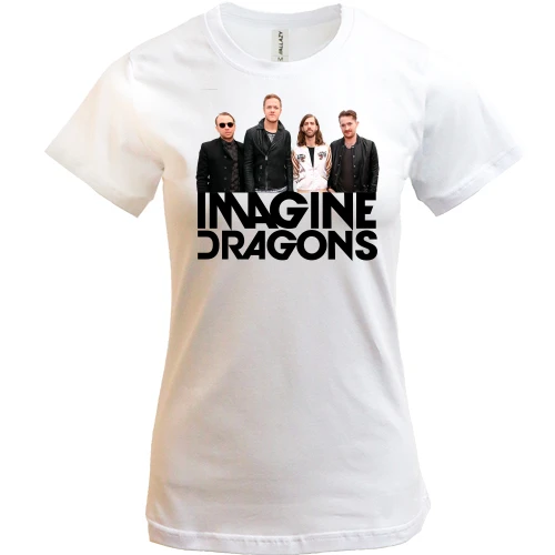 Жіноча футболка, Білий, Imagine Dragons (гурт)