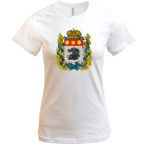 Женская футболка, Белый, Старый герб Харькова