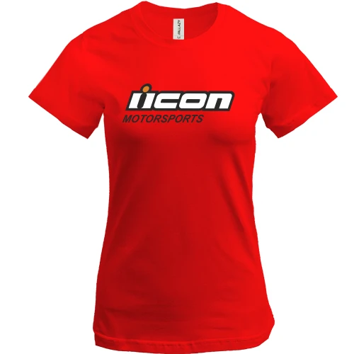 Женская футболка, красный, ICON Motosport