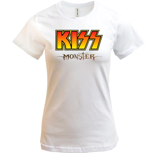 Женская футболка, Белый, KISS Monster