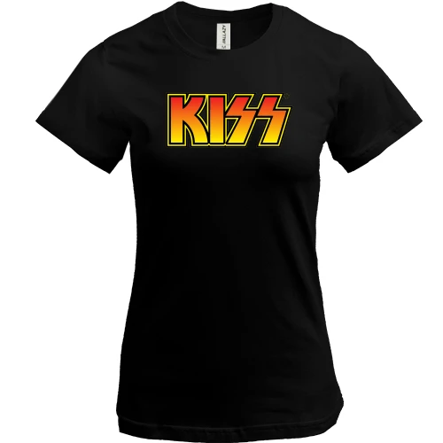 Женская футболка, Черный, KISS logo