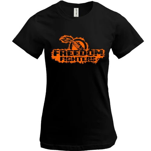 Женская футболка, Черный, Freedom Fighters