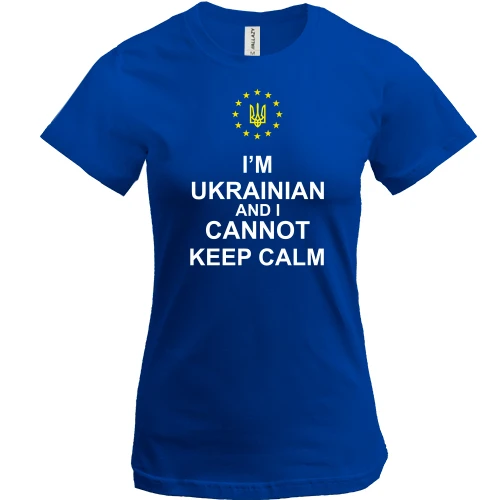 Жіноча футболка, Синій, CANNOT KEEP CALM