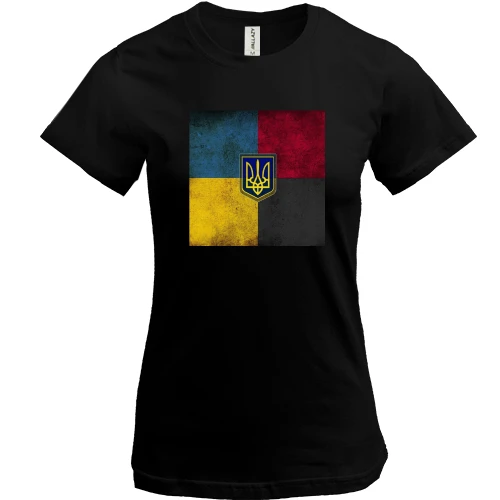 Женская футболка, Черный, Украина - ПС