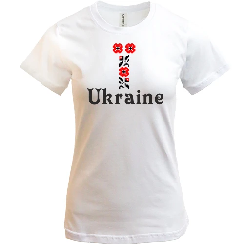 Женская футболка, Белый, Вышиванка Ukraine