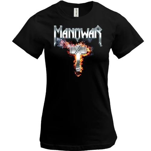 Женская футболка, Черный, Manowar - The Lord of Steel