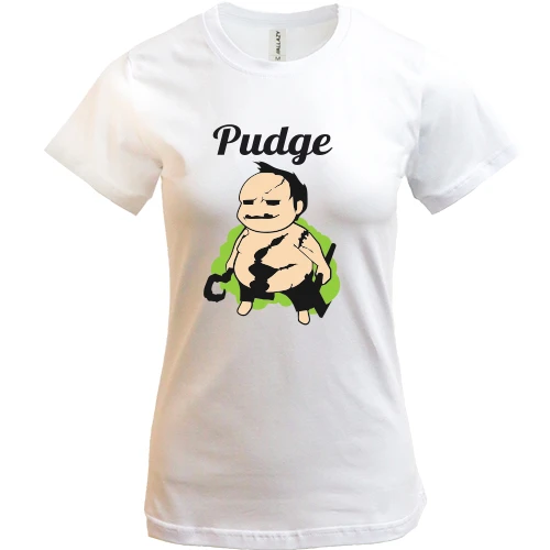 Женская футболка, Белый, Pudge Dota 2