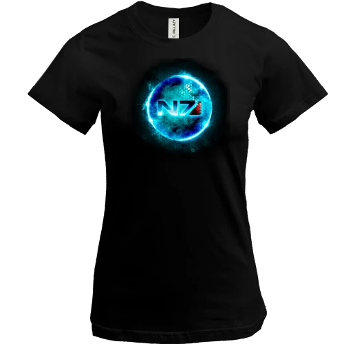 Женская футболка, Черный, Mass Effect N7 (2)