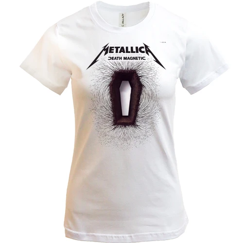 Женская футболка, Белый, Metallica - Death Magnetic (2)