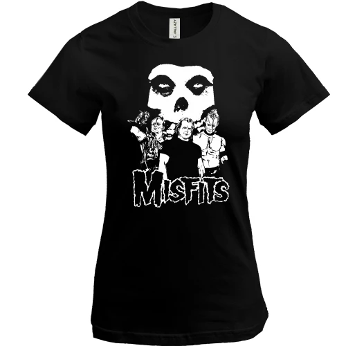 Женская футболка, Черный, Misfits Band (2)