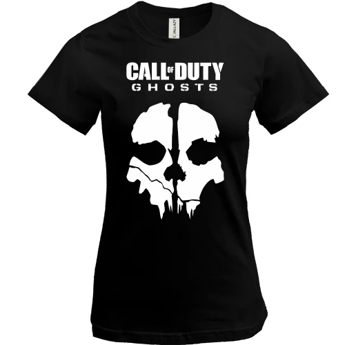 Женская футболка, Черный, Call of Duty Ghosts (Skull)