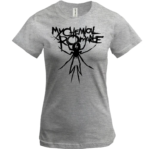 Женская футболка, Синий, My Chemical Romance с пауком