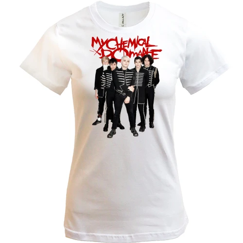 Женская футболка, Белый, My Chemical Romance Band
