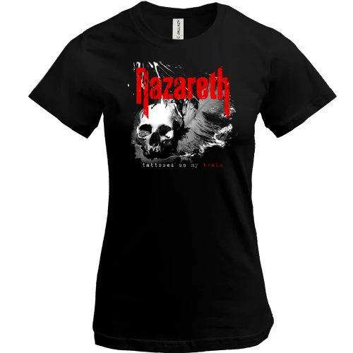 Женская футболка, Черный, Nazareth - Tattooed On My Brain