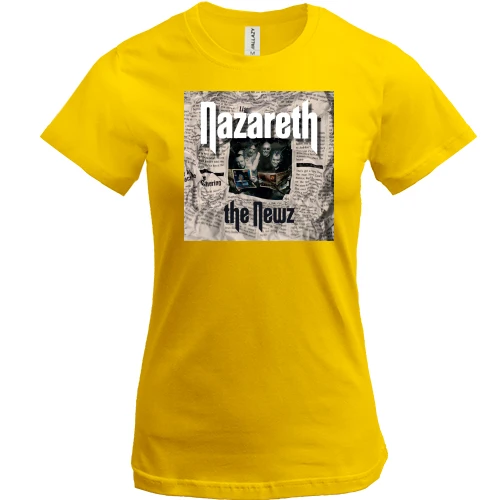 Женская футболка, Желтый, Nazareth - The Newz