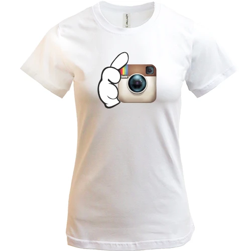 Женская футболка, белый, Instagram (инстаграм)
