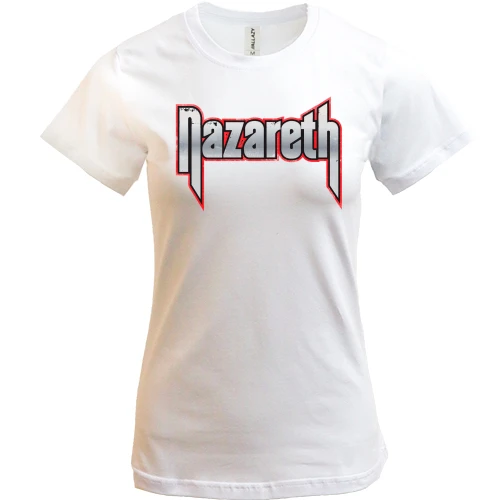 Женская футболка, Белый, Nazareth Logo