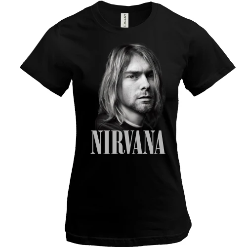 Женская футболка Курт Кобейн (Nirvana)